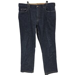 Duluth Trading Co Flex Ballroom Jeans Men 42x34 Dark Wash Relaxed Fit Denim